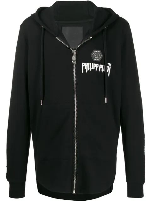 Philipp Plein stud detail zipped hoodie