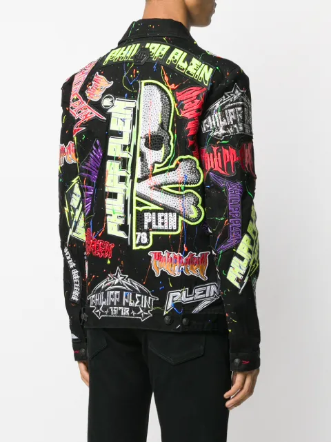 Chamarra de mezclilla con apliques Rock Philipp Plein - Compra online -  Envío express, devolución gratuita y pago seguro