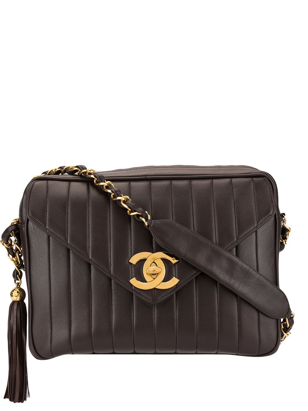 фото Chanel pre-owned сумка на плечо jumbo xl mademoiselle 1995-го года с цепочкой