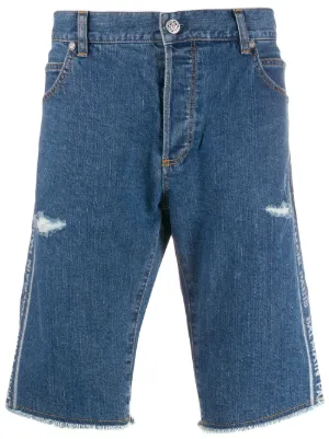 balmain jean shorts mens