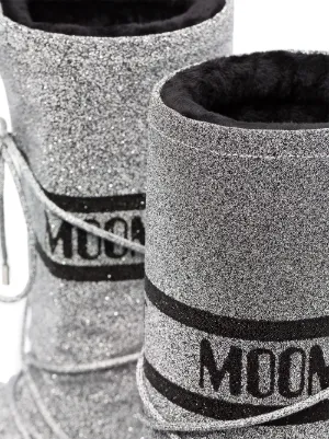 moon boots silver glitter