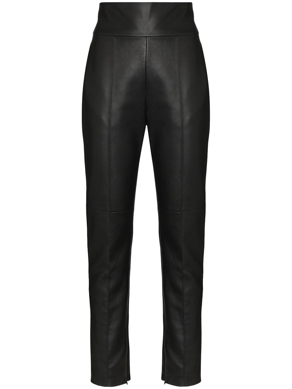 high rise fitted trousers