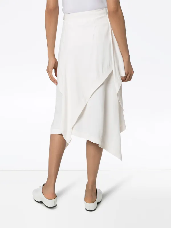 JW Anderson Layered Handkerchief Skirt | White | FARFETCH