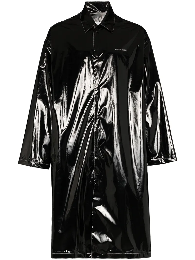 MARINE SERRE MARÉE NOIRE LOGO TRENCH COAT
