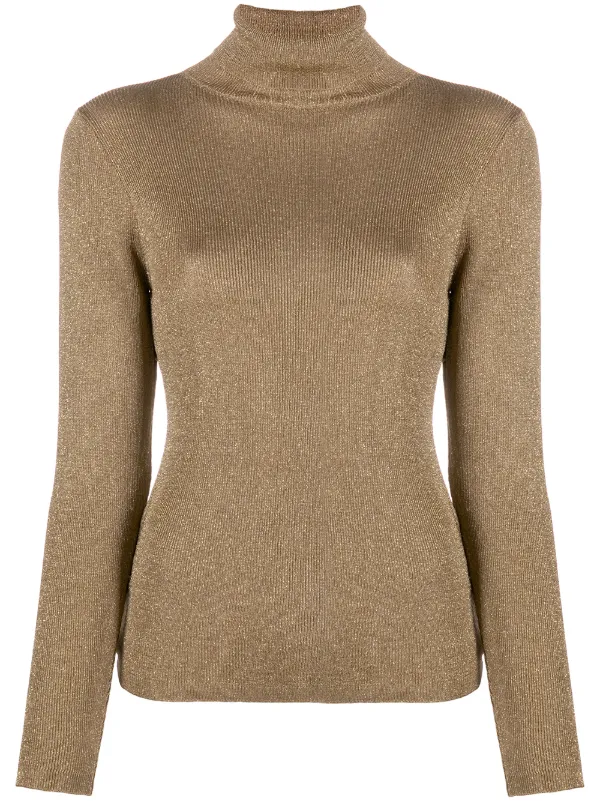 gold roll neck jumper