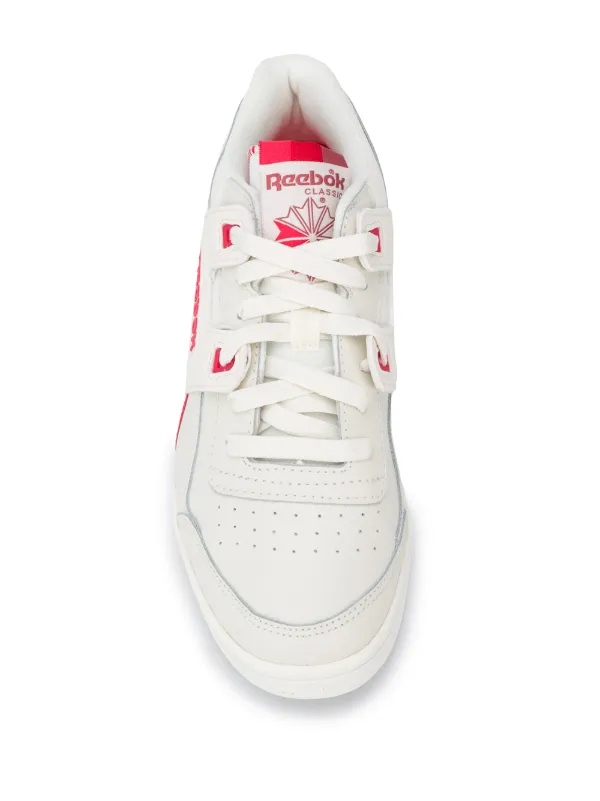 Reebok Workout Lo Plus Chalk Pink Red Sneakers White FARFETCH