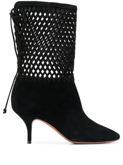 Alaïa panelled kitten heel ankle boots