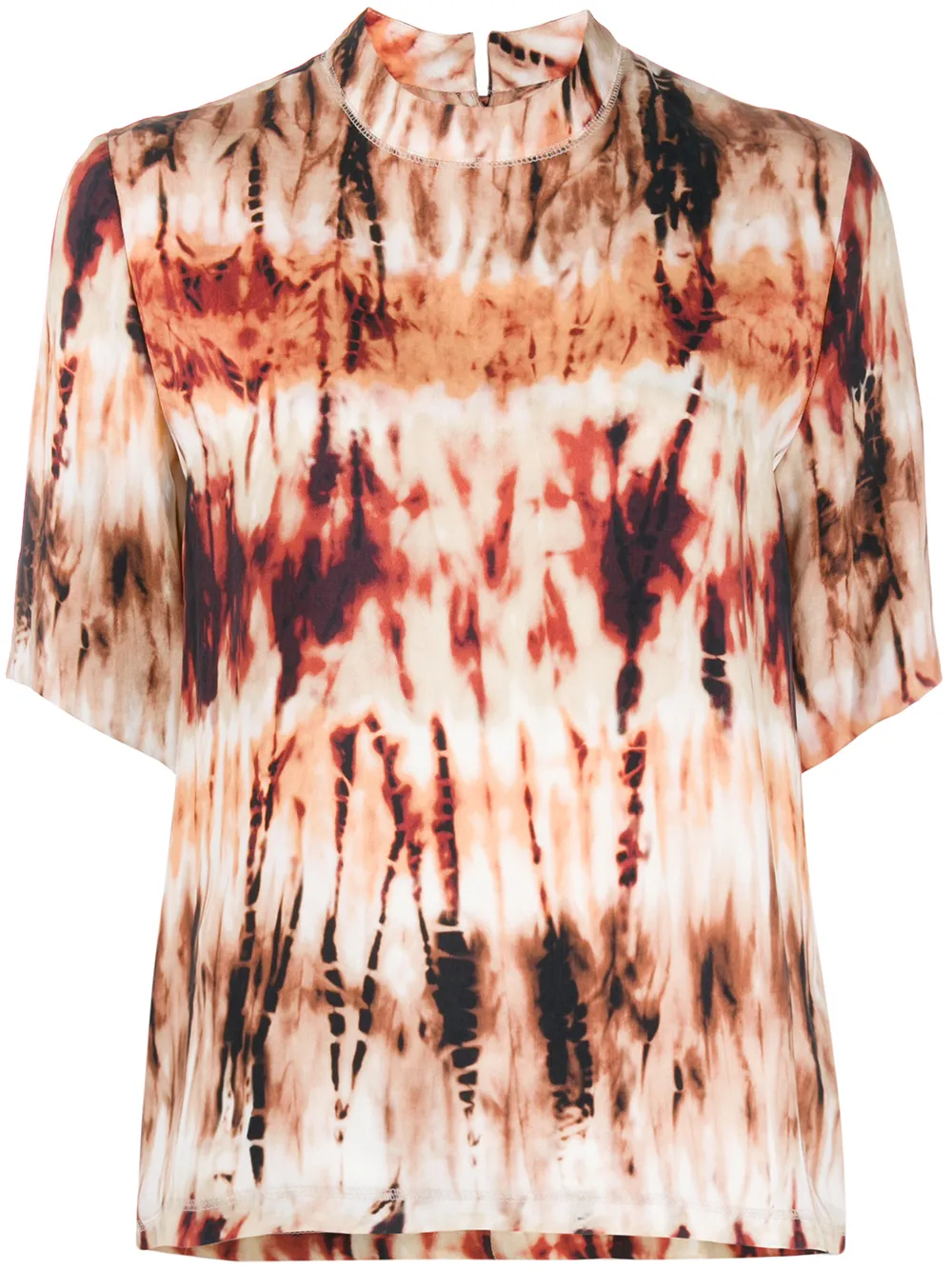 Nanushka T-Shirt In Batik-Optik Q2jAu FZWBp Nanushka T-Shirt In Batik-Optik Q2jAu FZWBp