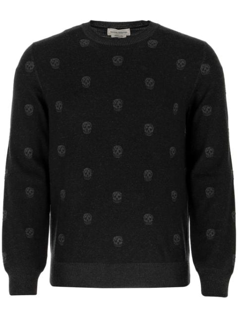 Alexander McQueen skull-motif wool sweater