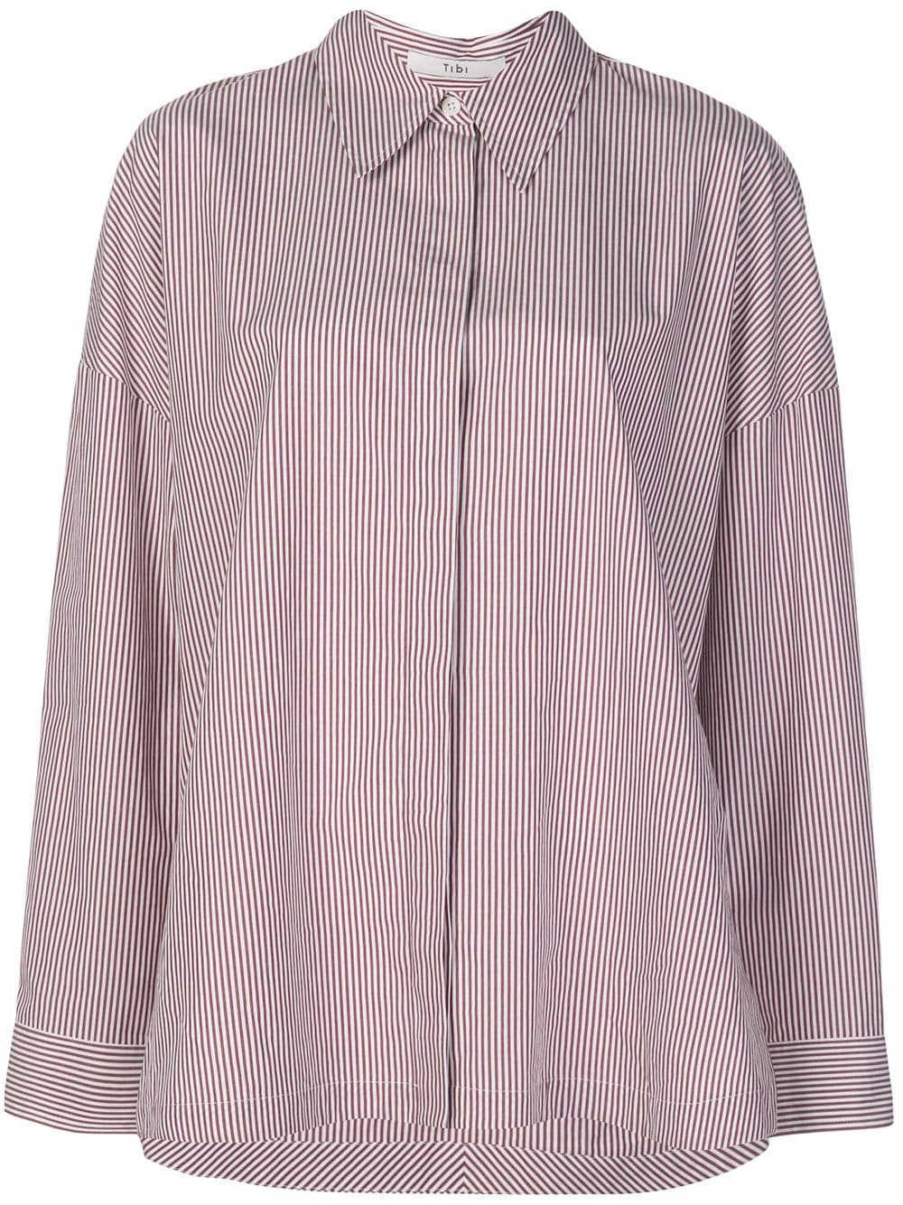 TIBI OVERSIZED STRIPED SHIRT