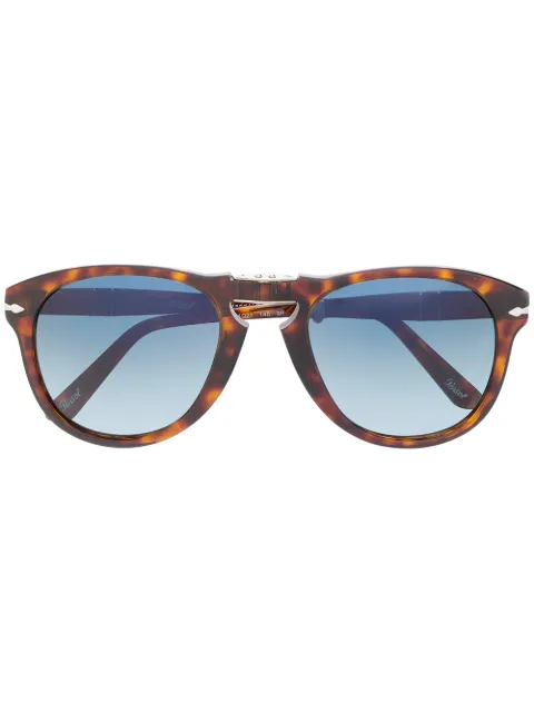 Persol lentes de sol estilo piloto con efecto de carey