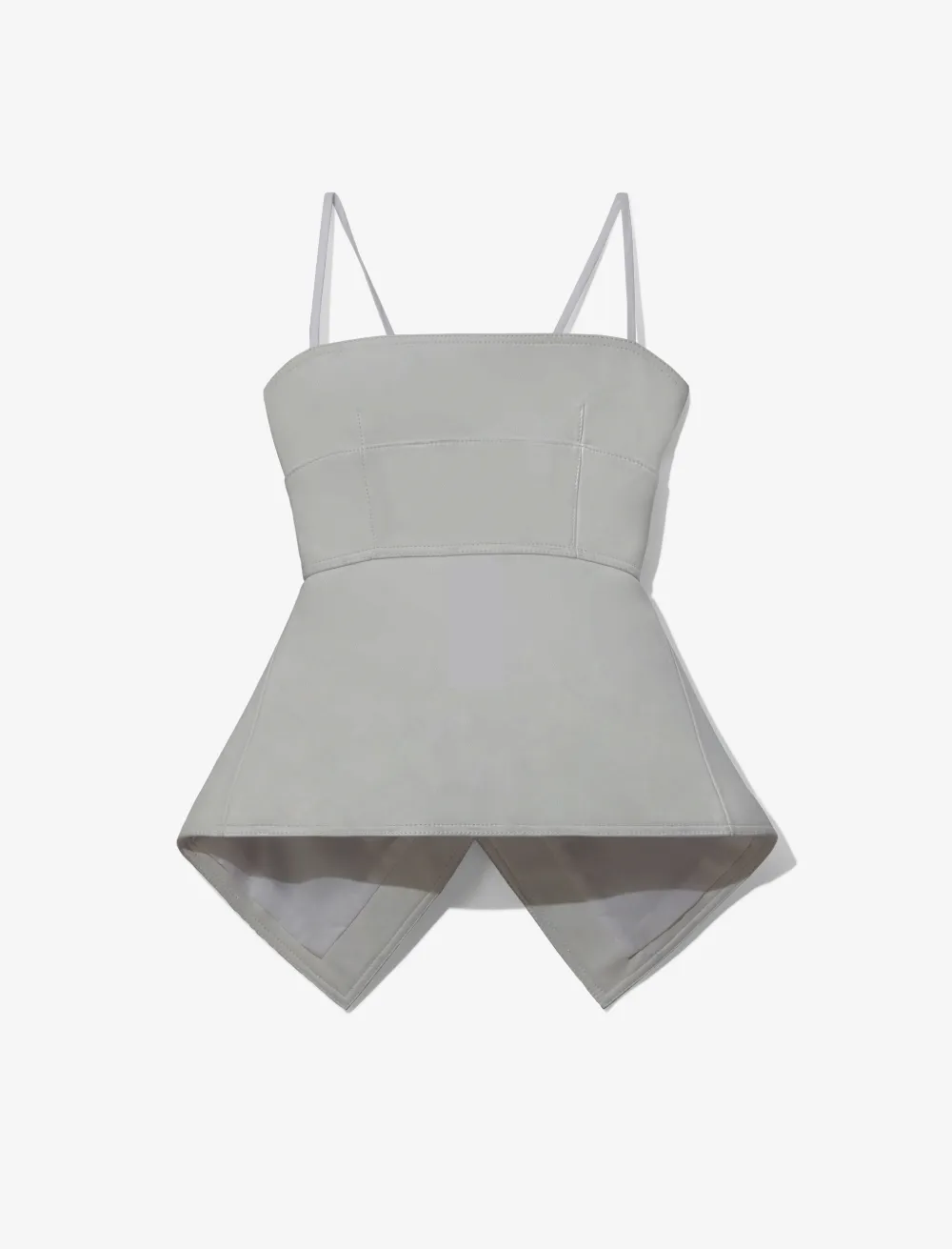 Image of Proenza Schouler White Label Matte Leather Top grey
