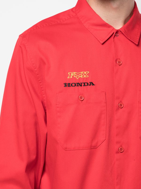 supreme honda fox racing work shirt