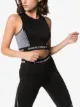 Paco Rabanne logo-stamped seamless sports bra