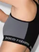 Paco Rabanne logo-stamped seamless sports bra