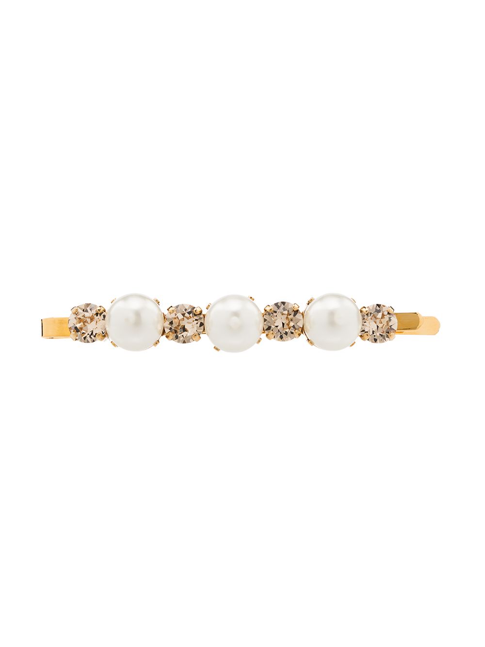 фото Simone rocha gold tone crystal and pearl hair clip