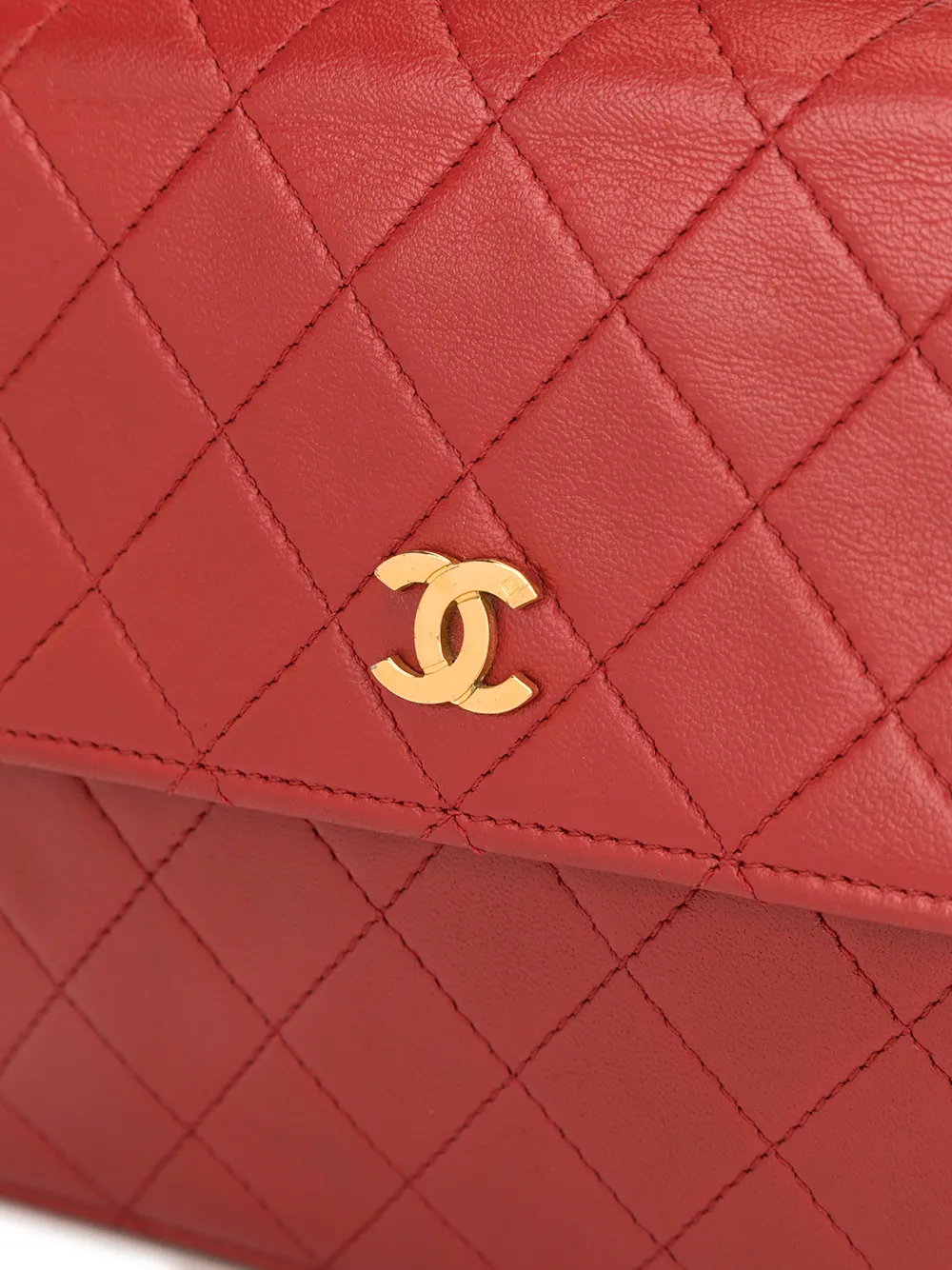 фото Chanel pre-owned стеганый портфель 1985-1993 с поворотным замком