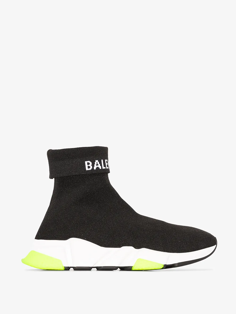 BALENCIAGA BALENCIAGA BLACK SPEED STRETCH KNIT SNEAKERS,525725W1GV014679096