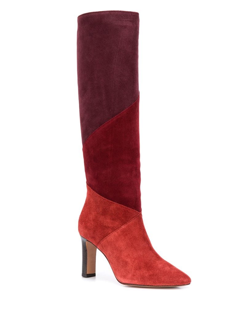 Shop Ba&sh Clody Colour Block Boots In Red