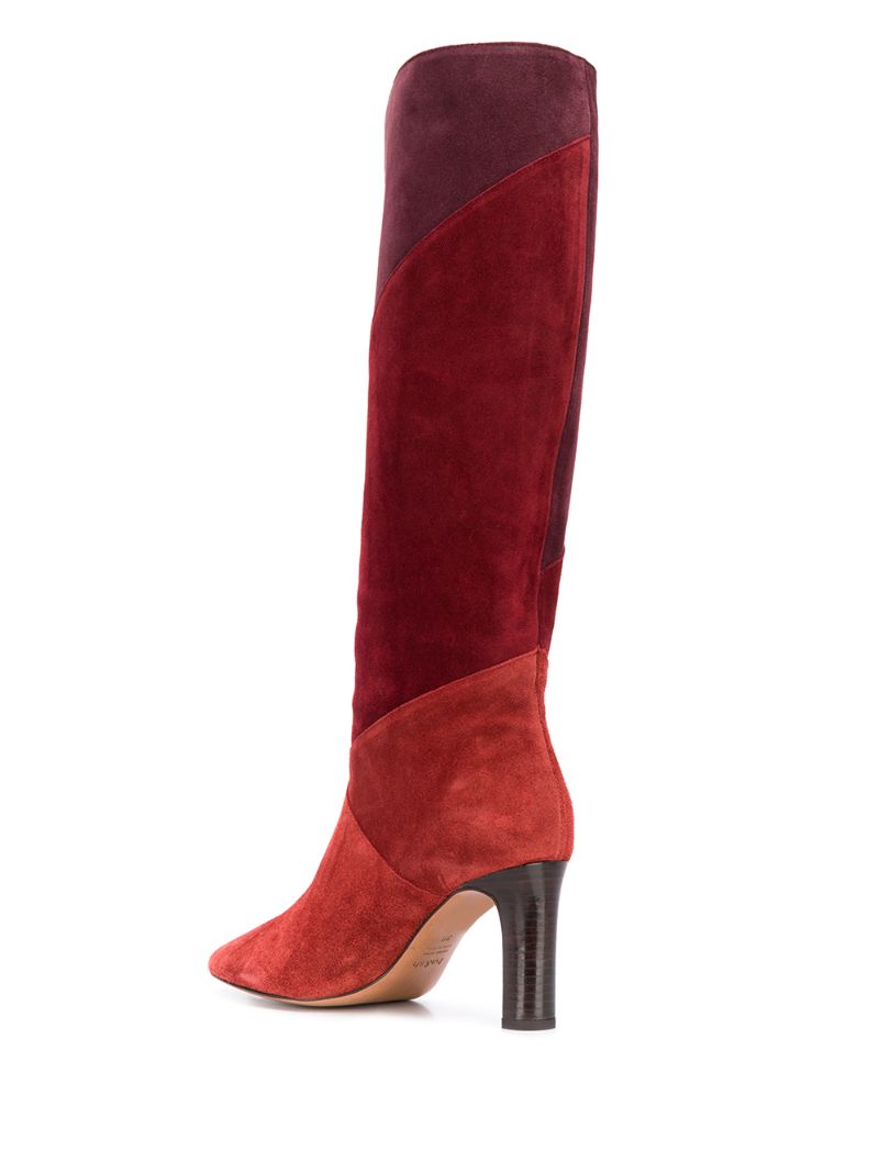 Shop Ba&sh Clody Colour Block Boots In Red