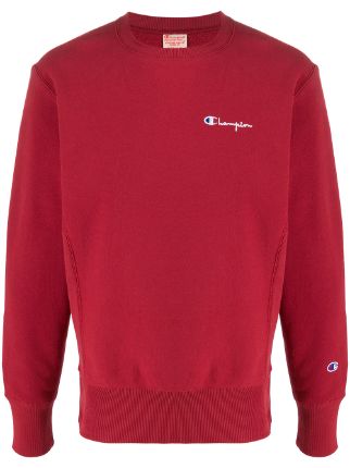 Champion Small Logo Sweatshirt in Red