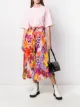 الصورة 2 من John Galliano Pre-Owned تنورة ميدي بطبعة زهور وتصميم فلير 1990