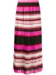 Image 1 of Valentino striped pleated silk skirt