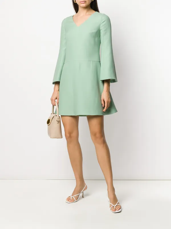Valentino Garavani v-neck Shift Short Dress | Green