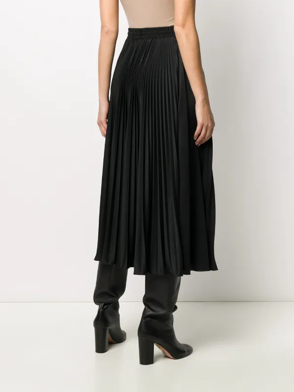 Valentino Garavani VLTN STAR Pleated Skirt | Black | FARFETCH ID
