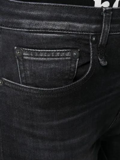 R13 Alison ankle zip skinny jeans black 
