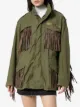 R13 M65 fringed cotton cargo jacket