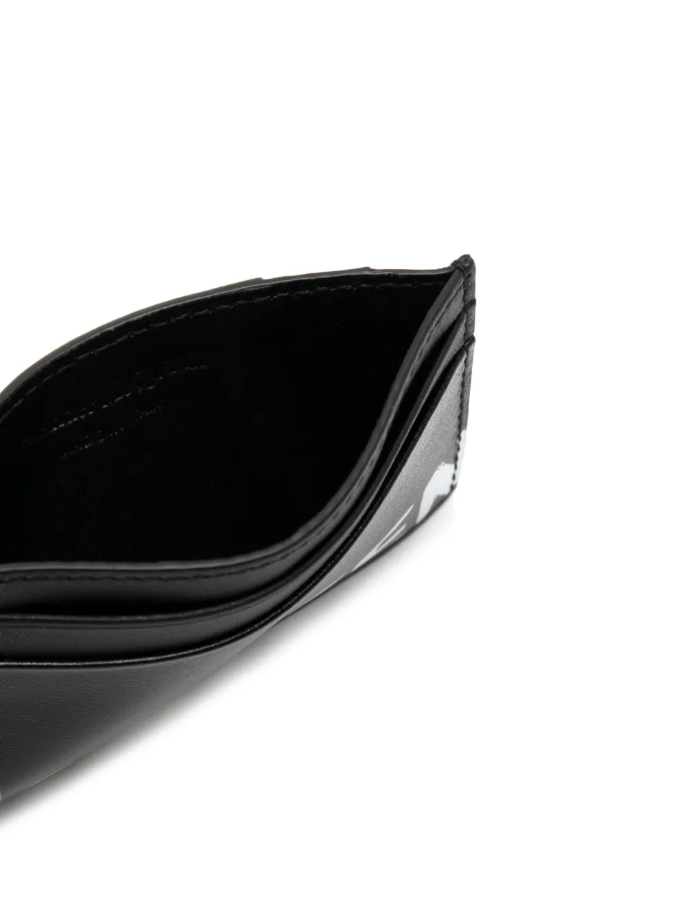  Alexander Mcqueen Kartenetui Mit Logo Stempel   Schwarz 
