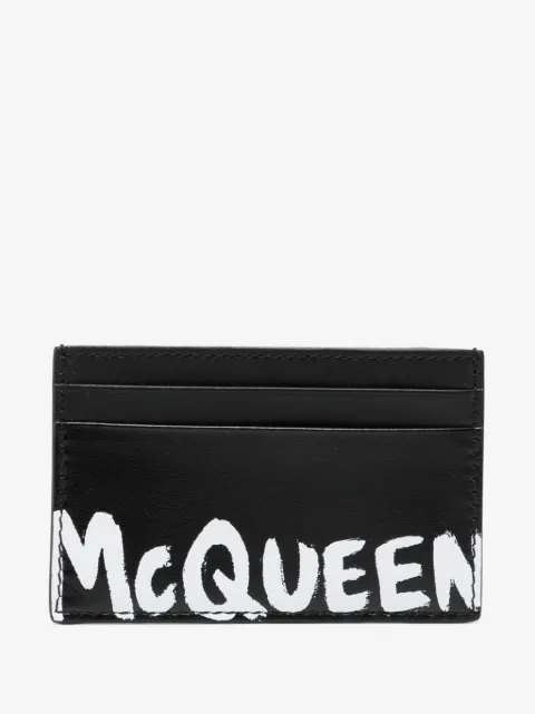 Alexander McQueen tarjetero con motivo Graffiti