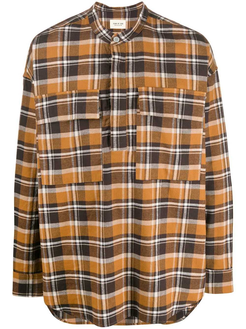 fear of god plaid pullover henley