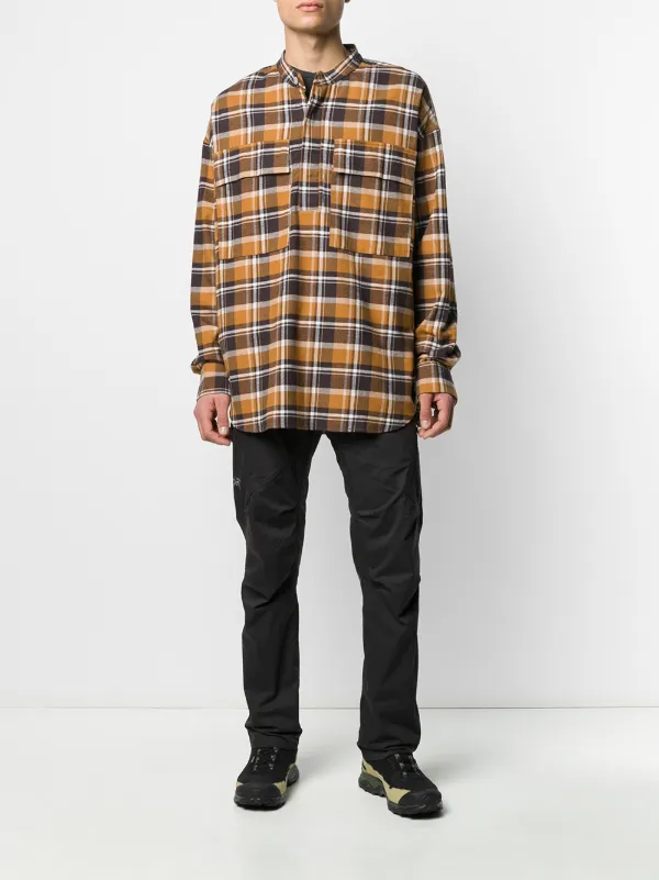 fear of god plaid pullover henley