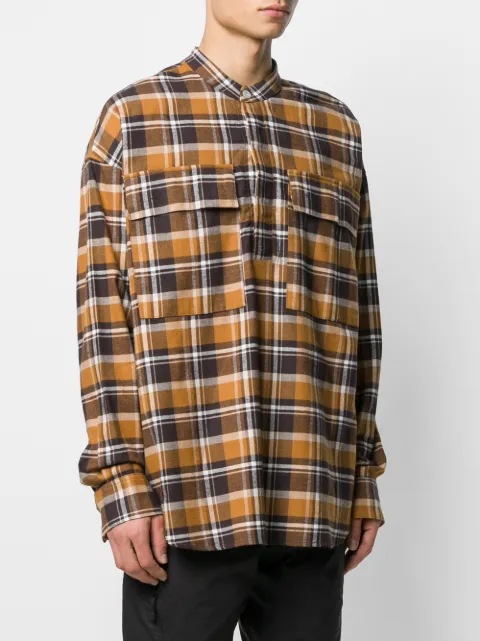 fear of god plaid pullover henley