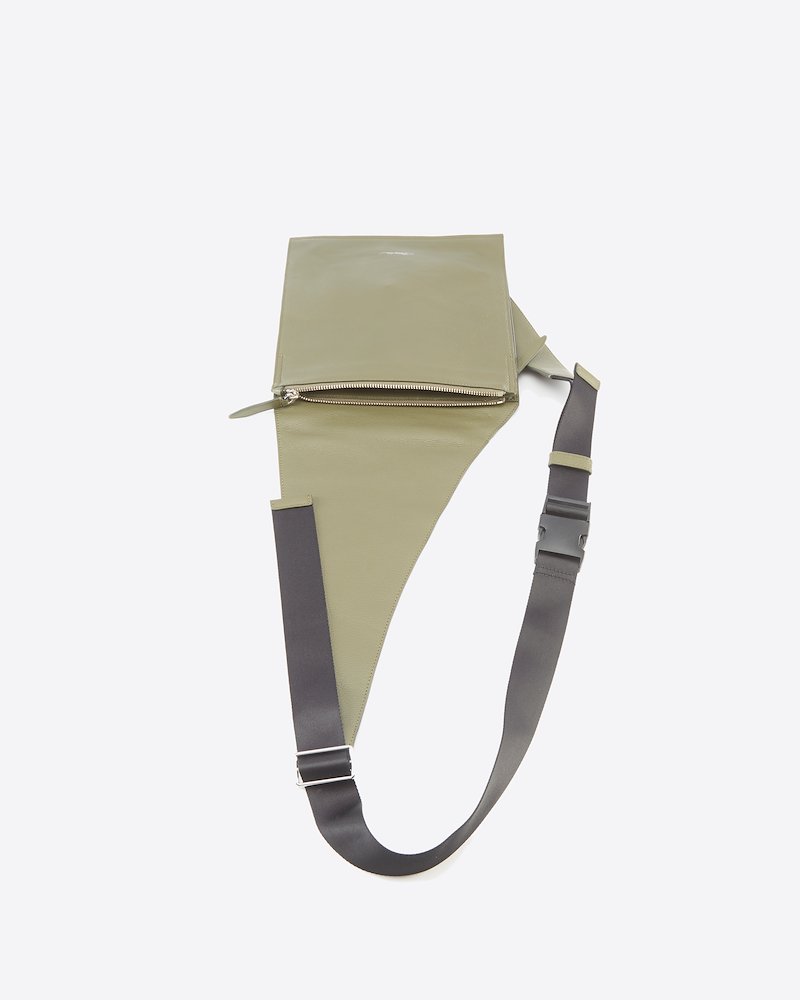 Leather Body Bag-green #0 Leather Body Bag, - 2