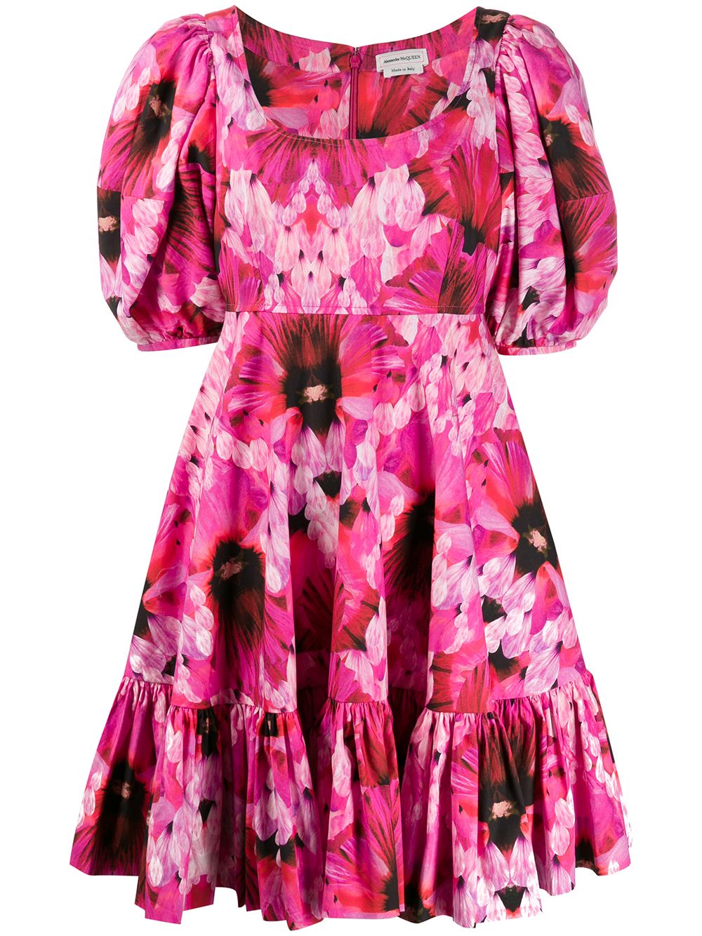 

Alexander McQueen abstract floral print dress - Pink