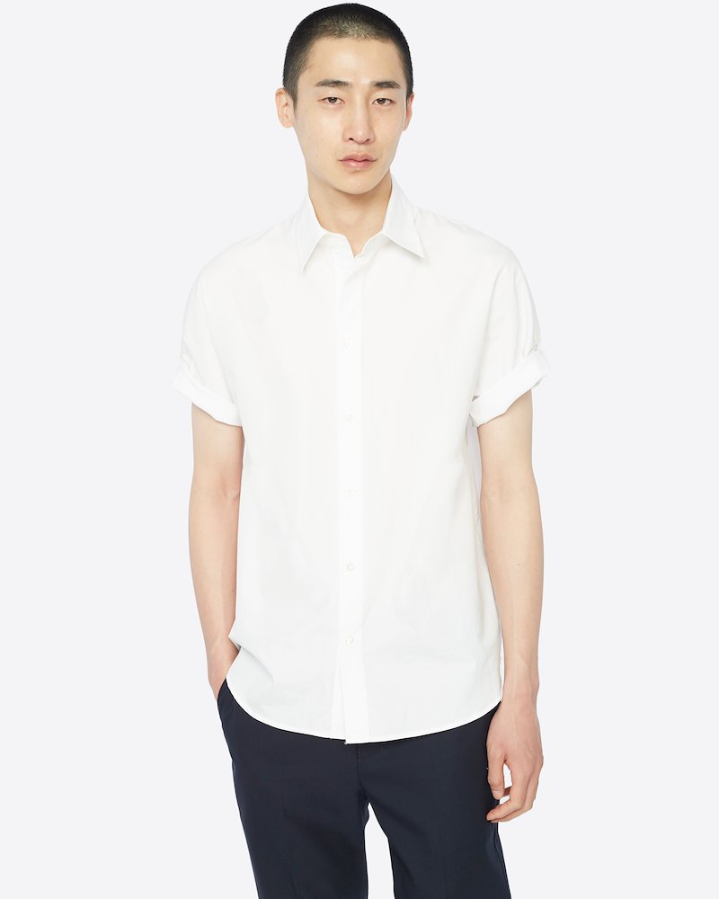 Short Sleeve Buttondown Shirt-white #1 Short Sleeve Buttondown Shirt, WHITE Natural (Veg)->Cotton Short Sleeve Buttondown Shirt from 3.1 Phillip Lim. - 3
