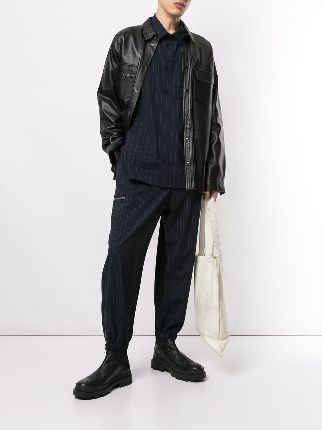 pinstripe cargo track pants展示图