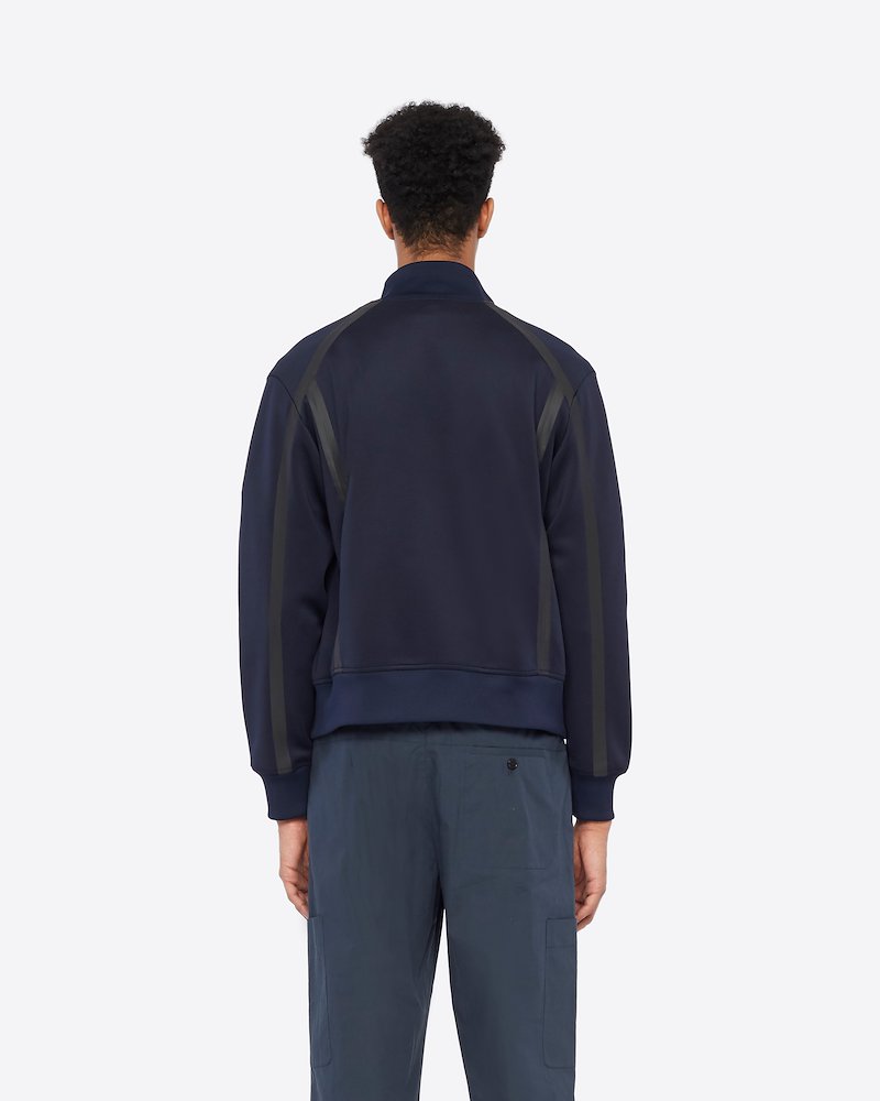 Track Jacket-blue #0 Track Jacket, Athleisure just got cooler! This track jacket from 3.1 Phillip Lim is a streetwear staple that can be perfect to transitioning into seasons. Spend your all day in supreme comfort. Featuring a funnel neck, a front zip fastening, long sleeves, ribbed cuffs, logo patch on the sleeve and contrast piping. POSITIVELY CONSCIOUS: This product is made with a certified eco-material or a recycled material that is better for the planet, so you can be confident you are choosing positively.- 2