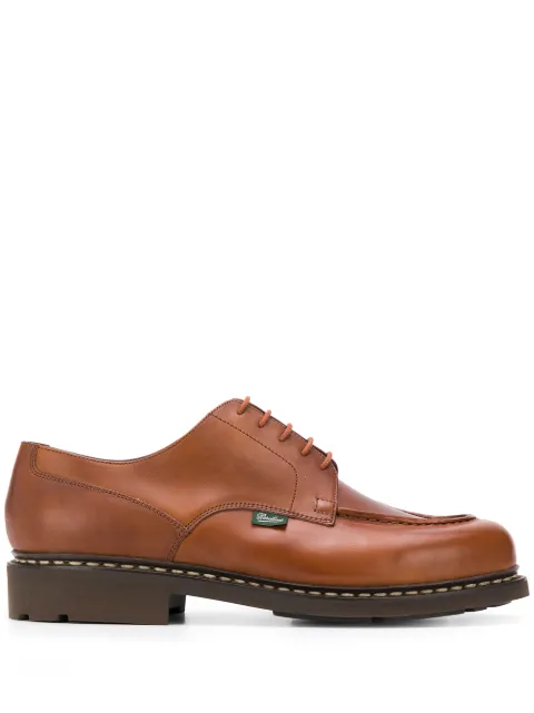 Paraboot exposed-stitched leather shoes