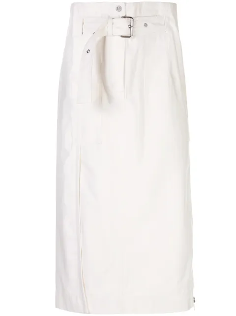 3.1 Phillip Lim belted denim midi skirt