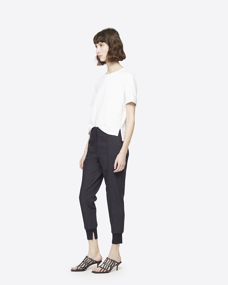 Satin Crepe Jogger-black #1 Satin Crepe Jogger, BLACK Synthetic->viscose Satin Crepe Jogger from 3.1 Phillip Lim.- 1