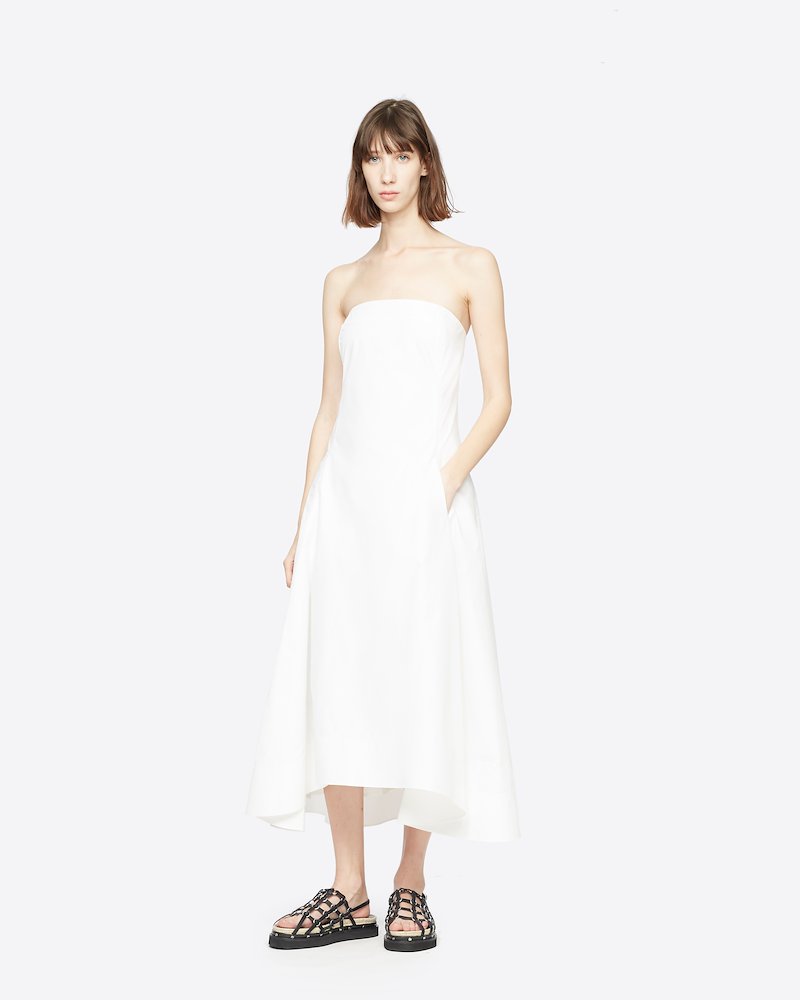 Spaghetti Strap Dress-white #0 Spaghetti Strap Dress, - 0