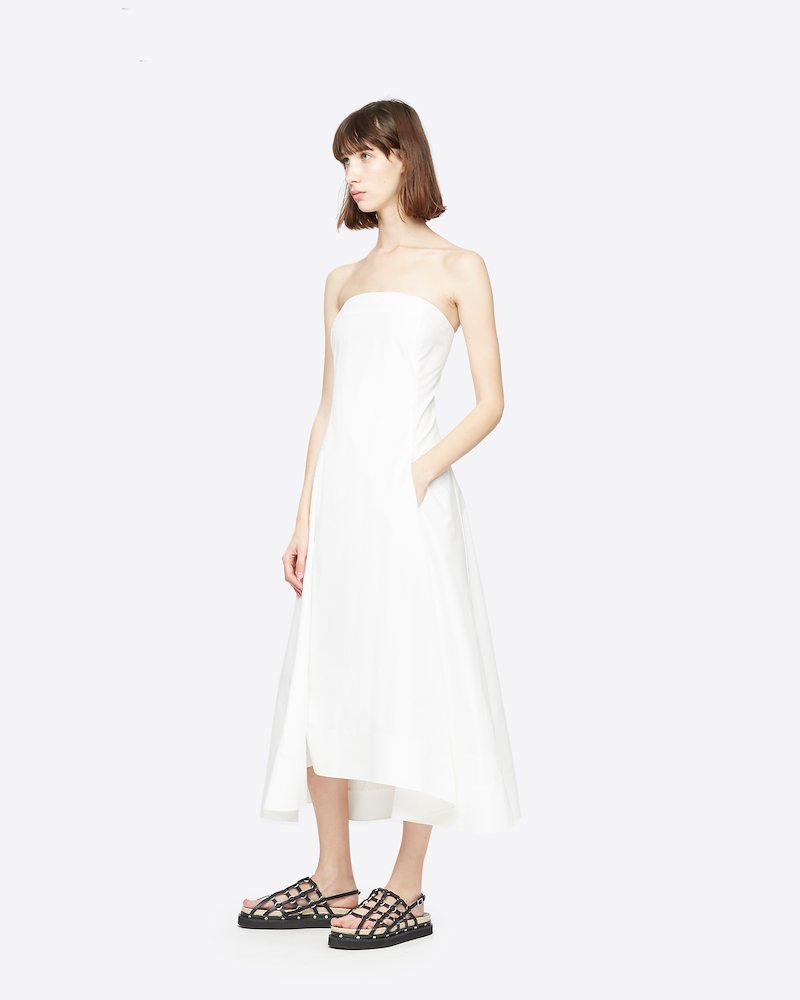 Spaghetti Strap Dress-white #1 Spaghetti Strap Dress, - 1