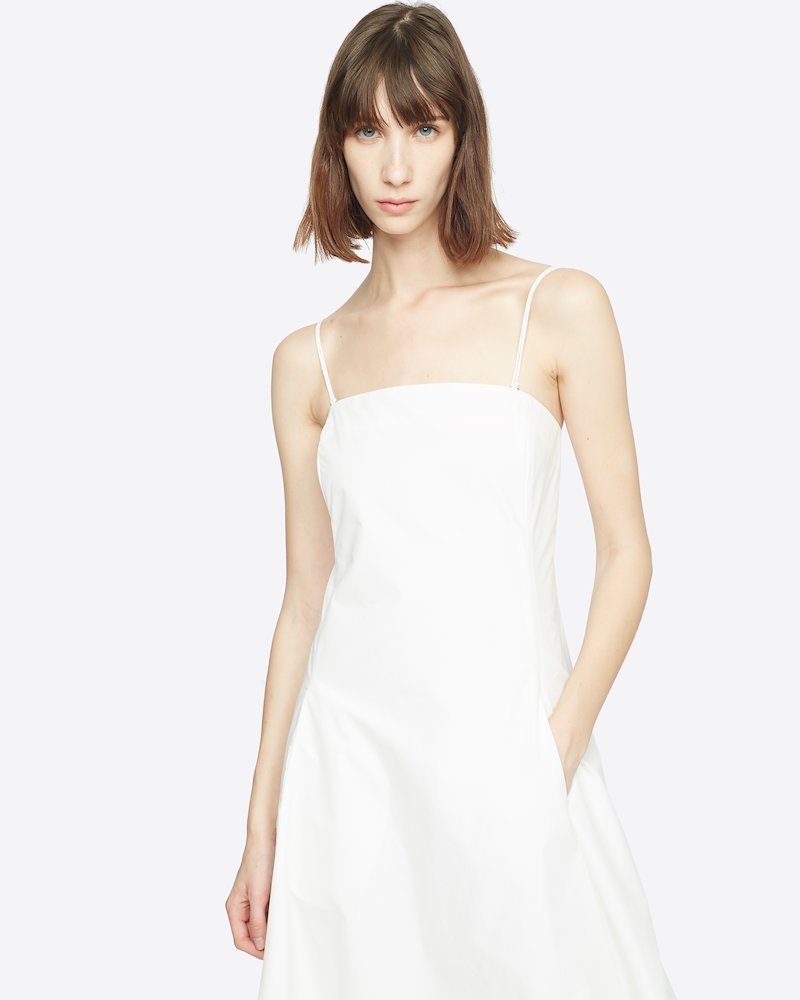 Spaghetti Strap Dress-white #1 Spaghetti Strap Dress, - 3