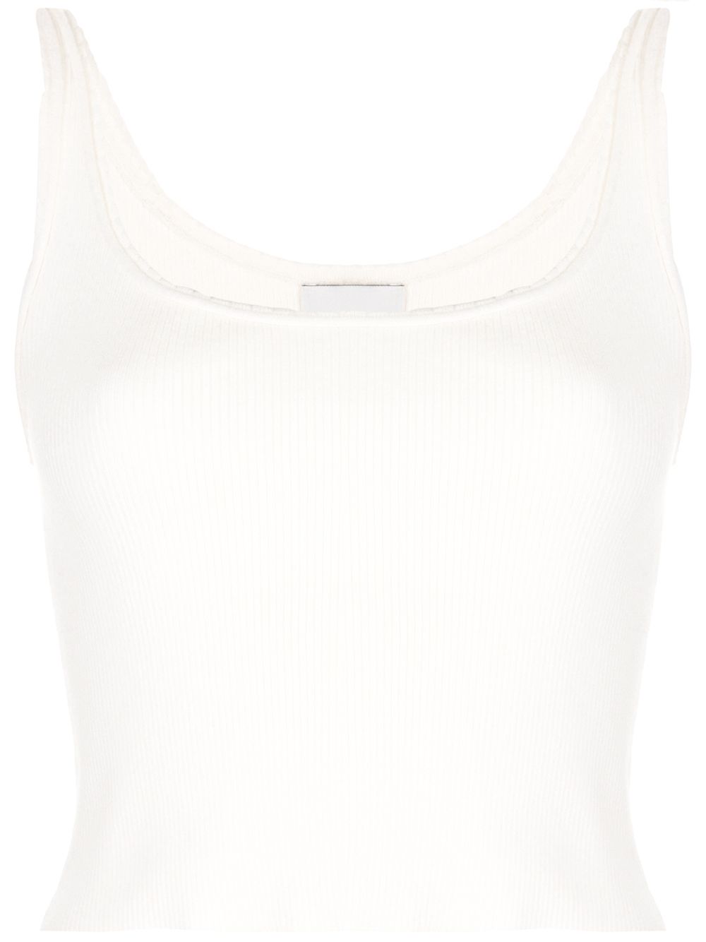 

3.1 Phillip Lim top de canalé con costuras - Blanco