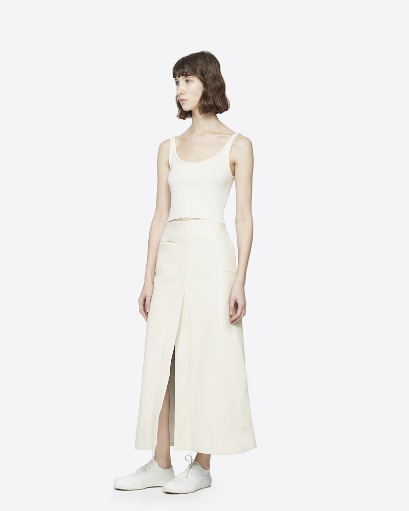 Ribbed Tank Top-white #1 Ribbed Tank Top, ANTIQUE WHITE Natural (Veg)->Cotton Ribbed Tank Top from 3.1 Phillip Lim.- 1