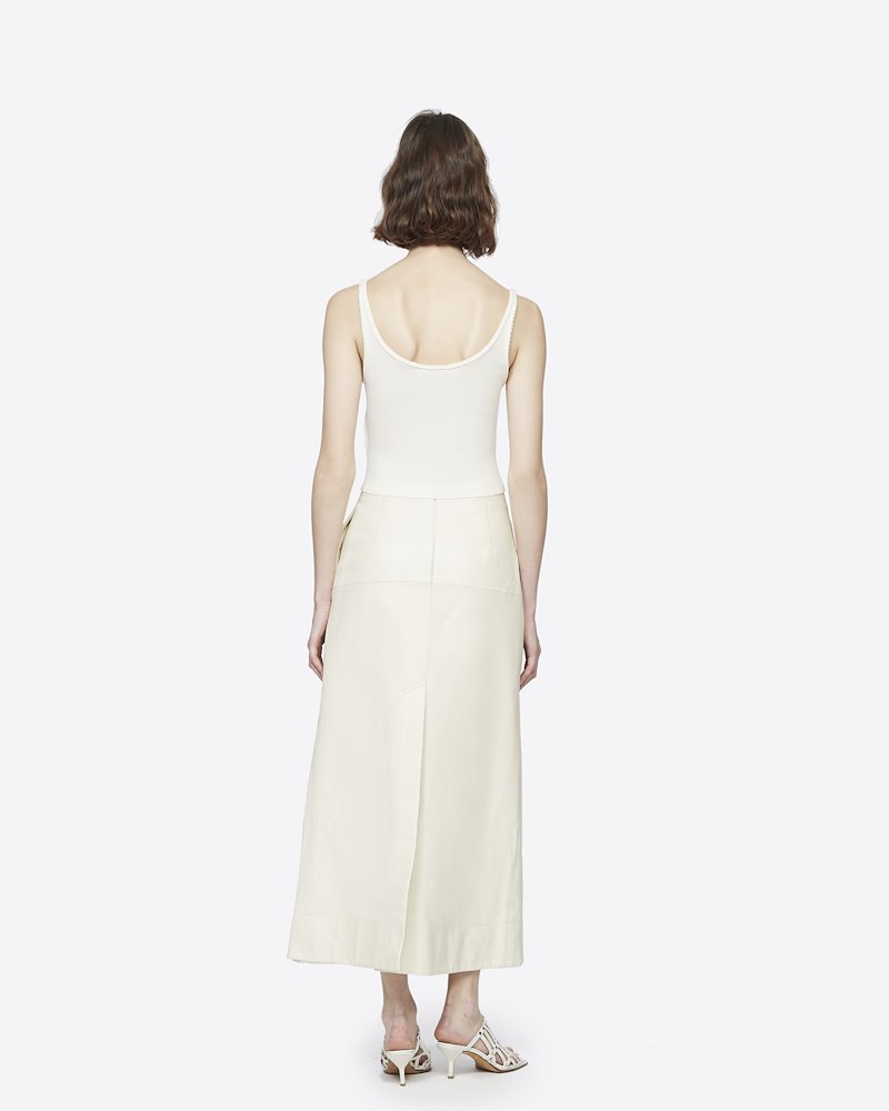 Ribbed Tank Top-white #0 Ribbed Tank Top, ANTIQUE WHITE Natural (Veg)->Cotton Ribbed Tank Top from 3.1 Phillip Lim.- 2